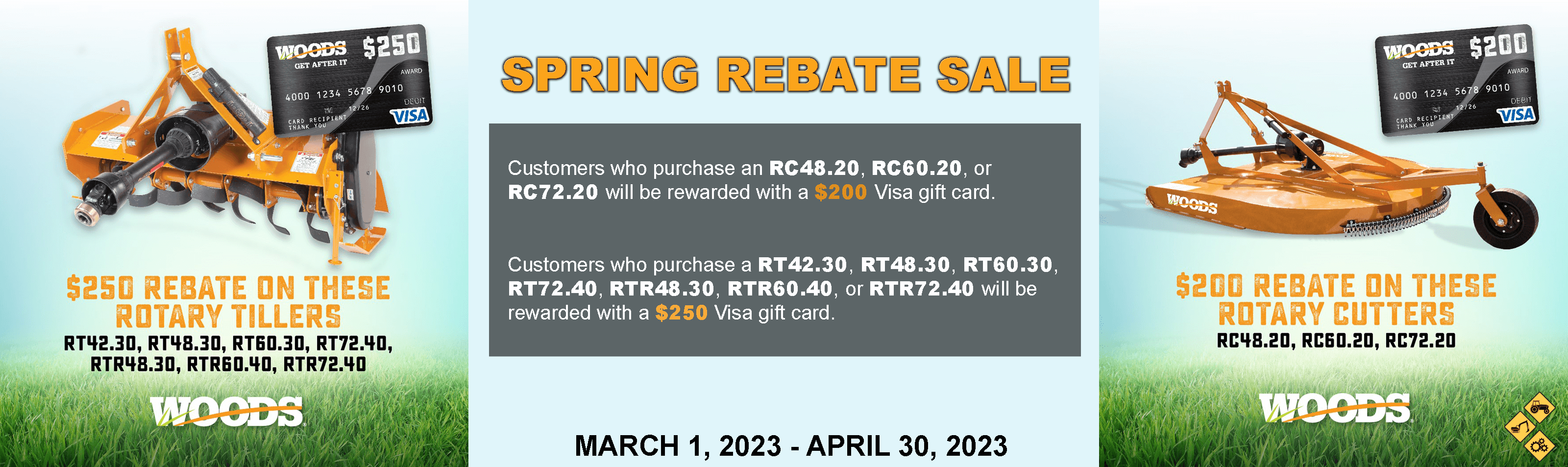 <p>Woods Spring Rebate Sale</p>