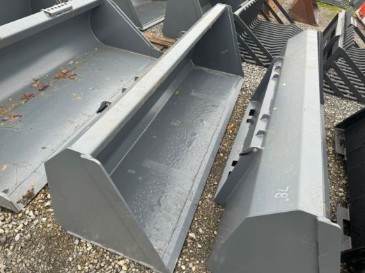 Gray 84" high back loader bucket 