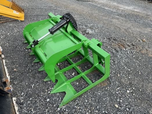 JD green 64" compact root grapple loader bucket