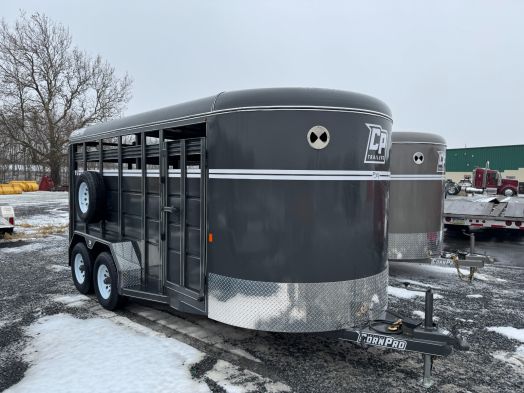 2025 Corn Pro 16' stock trailer gray 10k