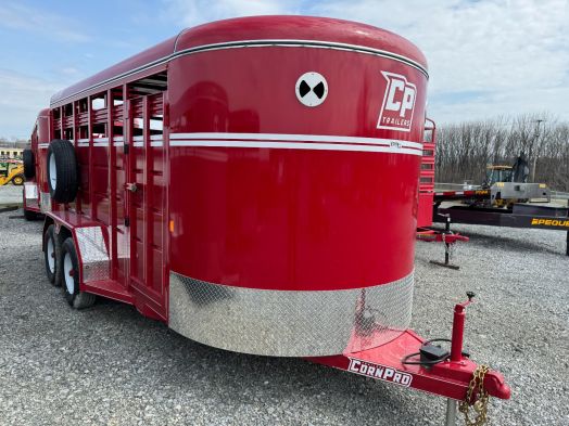 2025 Corn Pro SB-16 7S stock trailer red 10k
