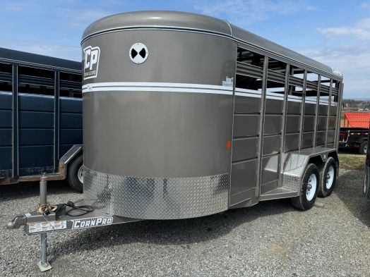 2025 Corn Pro SB-16 7S stock trailer pewter 10k