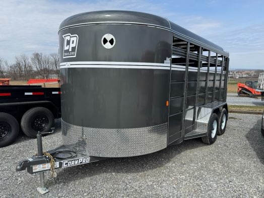 2025 Corn Pro SB-16 7S stock trailer gray 10k