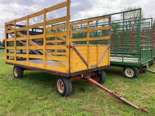 Grove 8x16 hay rack wagon with 8 ton AC gear 