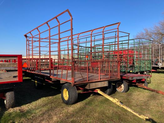 Pequea 8x18 hay rack wagon 