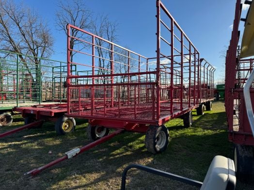 Farmers Choice 8x18 hay rack wagon IH gear