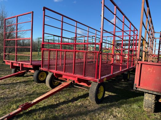 Farmers Choice 8x18 hay rack wagon 8 ton gear