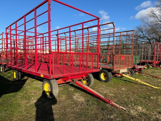 Farmers Choice 8x18 hay rack wagon 8 ton gear