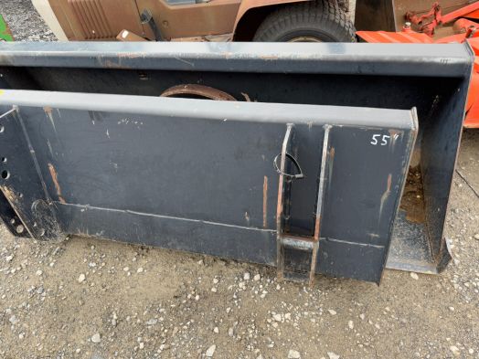 Black 55" pin on loader bucket