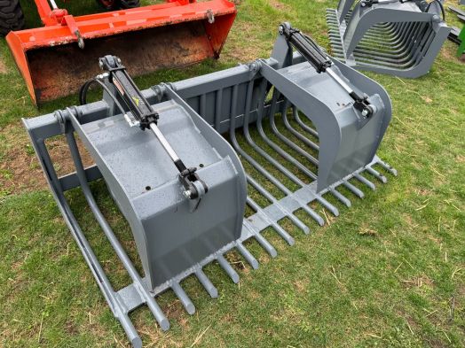 Gray 73" rock grapple bucket 