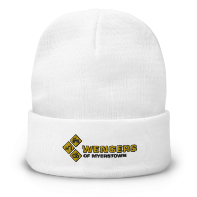 Wengers Logo Unisex Knit Beanie - White