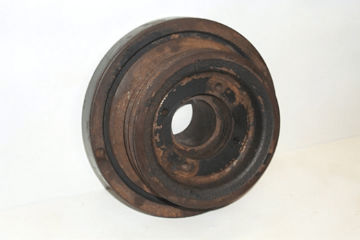 White Crank Pulley With Damper