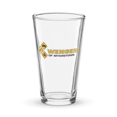 Wengers Logo 16 oz. Shaker Pint Glass