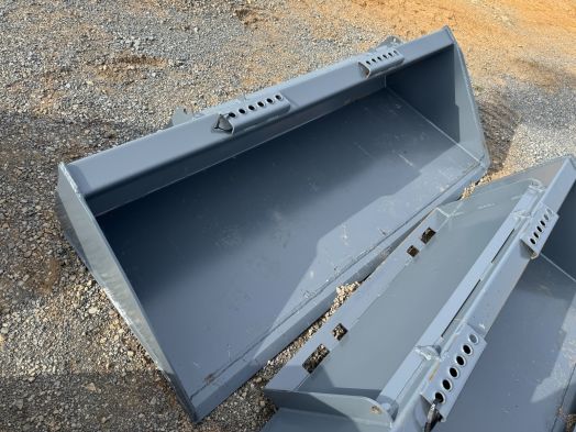 Gray 78" skid loader bucket