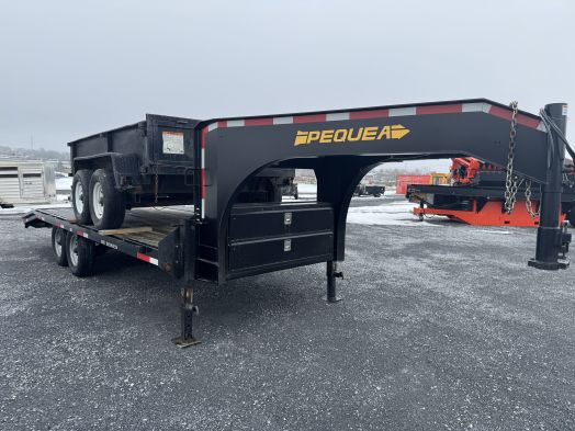 Pequea 16+4 gooseneck deckover trailer with level deck 14k