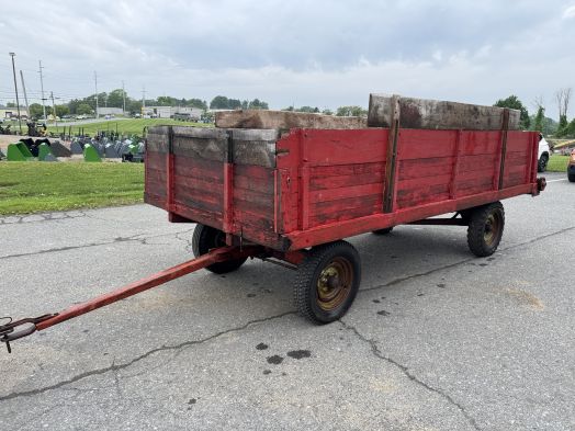 Red flat bed wagon