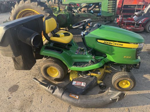 John Deere X300 lawn tractor and bagger