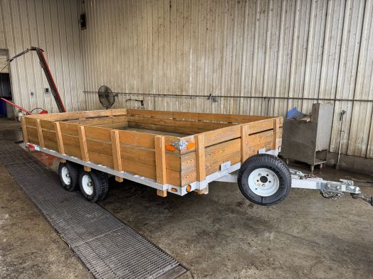 Compliment aluminum 7.5x12 tandem trailer