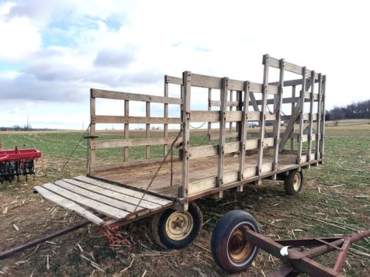 8x16 wood hay rack wagon 