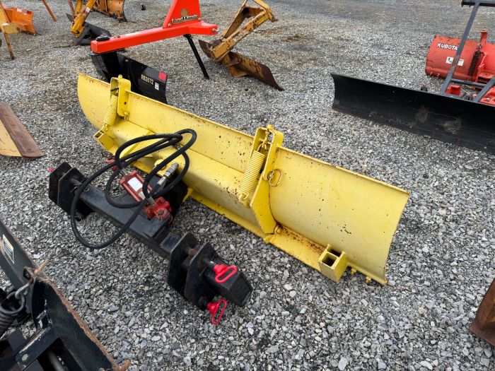 Yellow 8' snow/ grader blade loader pin on