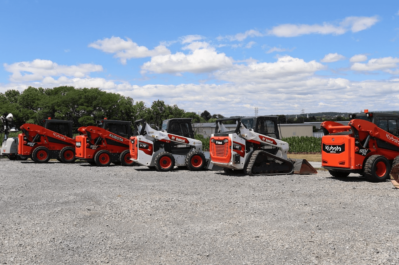 Skid loaders available in inventory